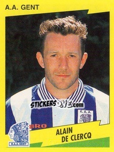 Sticker Alain De Clercq - Football Belgium 1997-1998 - Panini