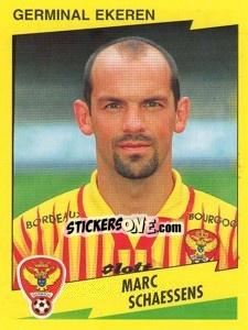 Cromo Marc Schaessens - Football Belgium 1997-1998 - Panini