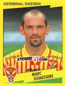 Sticker Marc Schaessens - Football Belgium 1997-1998 n. 164 - Panini