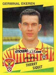Sticker Thierry Siquet - Football Belgium 1997-1998 n. 167 - Panini