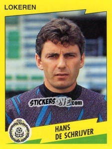 Sticker Hans De Schrijver - Football Belgium 1997-1998 - Panini