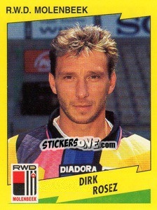 Sticker Dirk Rosez - Football Belgium 1997-1998 - Panini