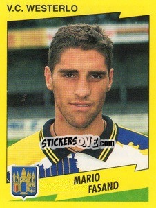 Sticker Mario Fasano - Football Belgium 1997-1998 n. 339 - Panini