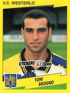 Sticker Toni Brogno - Football Belgium 1997-1998 - Panini