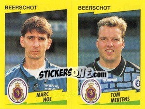 Cromo M.Noe / T.Mertens  - Football Belgium 1997-1998 - Panini