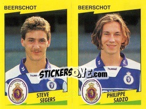 Sticker S.Segers / P.Sadzo  - Football Belgium 1997-1998 n. 377 - Panini