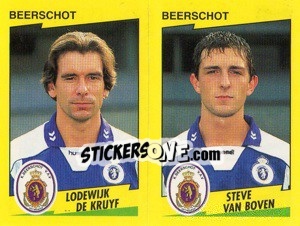 Sticker L.De Kruyf / S.Van Boven  - Football Belgium 1997-1998 n. 379 - Panini