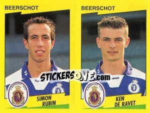 Sticker S.Rubin / K.De Ravet  - Football Belgium 1997-1998 n. 380 - Panini