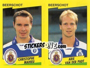 Sticker C.Mahieu / A.Van Der Padt  - Football Belgium 1997-1998 n. 381 - Panini