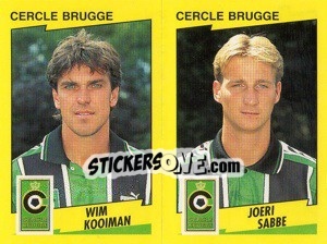 Sticker W.Kooiman / J.Sabbe  - Football Belgium 1997-1998 - Panini