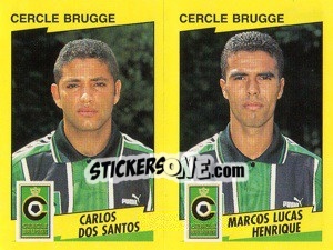 Figurina C.Dos Santos / M.L.Henrique  - Football Belgium 1997-1998 n. 386 - Panini