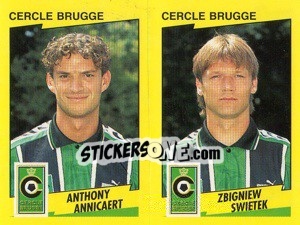Sticker A.Annicaert / Z.Swietek  - Football Belgium 1997-1998 n. 387 - Panini