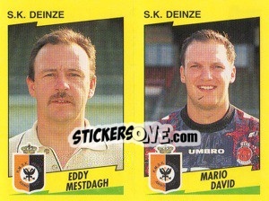 Sticker E.Mestdagh / M.David  - Football Belgium 1997-1998 n. 388 - Panini
