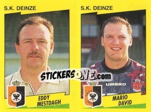 Sticker E.Mestdagh / M.David  - Football Belgium 1997-1998 - Panini