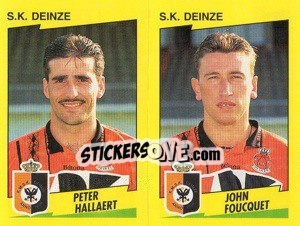 Sticker P.Hallaert / J.Foucquet  - Football Belgium 1997-1998 n. 389 - Panini