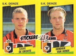 Sticker S.De Groote / H.Van Hende  - Football Belgium 1997-1998 n. 390 - Panini