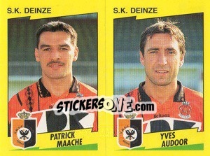 Sticker P.Maache / Y.Audoor  - Football Belgium 1997-1998 - Panini