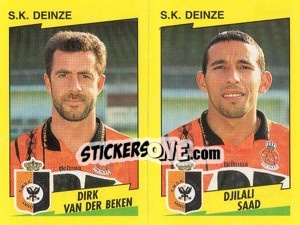 Sticker D.Van Der Beken / D.Saad  - Football Belgium 1997-1998 - Panini