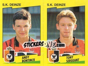 Sticker A.Bontinck / T.Sergeant  - Football Belgium 1997-1998 n. 393 - Panini
