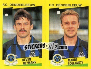 Sticker L.Heymans / M.Roelandts  - Football Belgium 1997-1998 - Panini