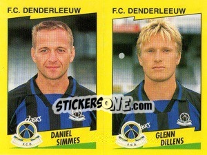 Sticker D.Simmes / G.Dillens  - Football Belgium 1997-1998 - Panini