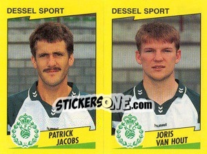 Sticker P.Jacobs / J.Van Hout  - Football Belgium 1997-1998 - Panini