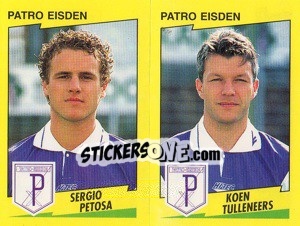 Sticker S.Petosa / K.Tulleneers  - Football Belgium 1997-1998 - Panini