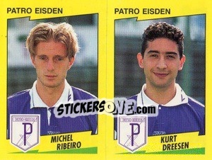 Sticker M.Ribeiro / K.Dreesen  - Football Belgium 1997-1998 - Panini