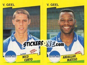 Sticker N.Curto / A.Mateso  - Football Belgium 1997-1998 - Panini