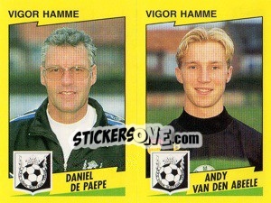 Sticker D.De Paepe / A.Van Den Abeele  - Football Belgium 1997-1998 n. 418 - Panini