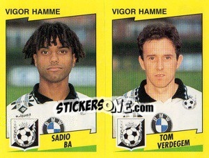 Sticker S.Ba / T.Verdegem  - Football Belgium 1997-1998 - Panini