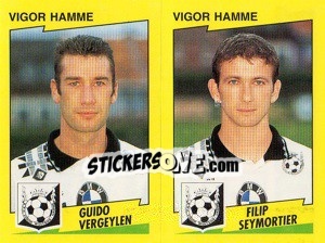 Sticker G.Vergeylen / F.Seymortier  - Football Belgium 1997-1998 n. 422 - Panini