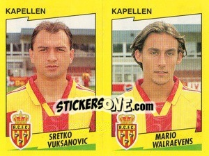 Sticker S.Vuksanovic / M.Walraevens  - Football Belgium 1997-1998 - Panini