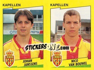 Sticker J.Janssens / N.Van Bouwel  - Football Belgium 1997-1998 - Panini