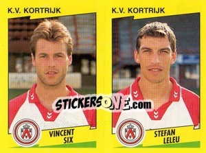 Sticker V.Six / S.Leleu  - Football Belgium 1997-1998 - Panini