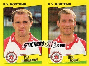 Sticker P.Timmerman / N.Boone  - Football Belgium 1997-1998 - Panini