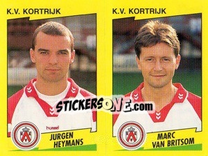 Cromo J.Heymans / M.Van Britsom  - Football Belgium 1997-1998 - Panini