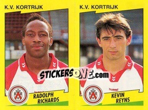 Cromo R.Richards / K.Reyns  - Football Belgium 1997-1998 - Panini