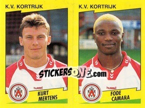 Sticker K.Mertens / F.Camara  - Football Belgium 1997-1998 - Panini