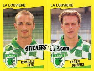 Sticker R.Petit / F.Delbeeke  - Football Belgium 1997-1998 - Panini