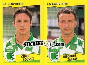 Sticker C.Roussel / T.Zakkas  - Football Belgium 1997-1998 - Panini