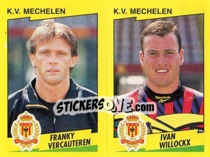 Sticker F.Vercauteren / I.Willockx  - Football Belgium 1997-1998 n. 442 - Panini