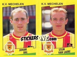 Sticker J.Bal / S.Van Laere  - Football Belgium 1997-1998 - Panini