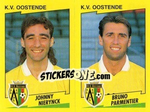 Sticker J.Nierynck / B.Parmentier  - Football Belgium 1997-1998 - Panini