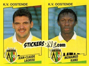 Figurina J-C.Lagrou / M.Kanu  - Football Belgium 1997-1998 - Panini