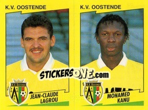 Cromo J-C.Lagrou / M.Kanu  - Football Belgium 1997-1998 n. 450 - Panini