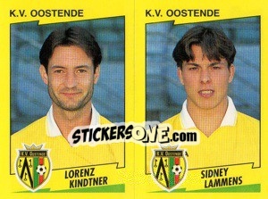 Sticker L.Kindtner / S.Lammens  - Football Belgium 1997-1998 - Panini