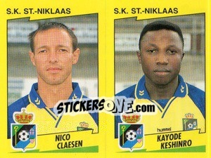 Sticker N.Claesen / K.Keshinro  - Football Belgium 1997-1998 - Panini