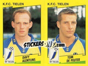 Sticker D.Alentijns / T.De Peuter  - Football Belgium 1997-1998 - Panini