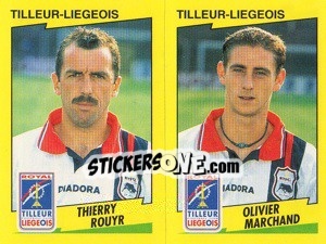 Sticker T.Rouyr / O.Marchand  - Football Belgium 1997-1998 - Panini